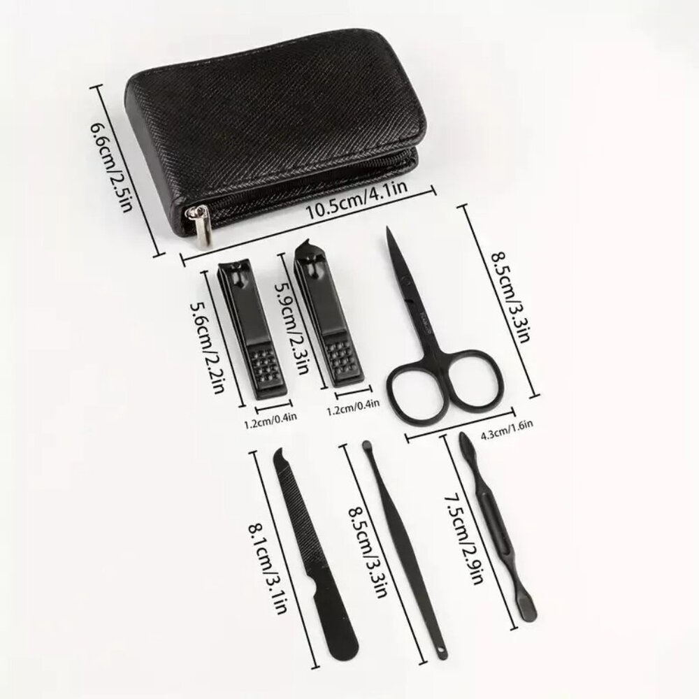 Piece Professional Manicure and Pedicure Tool Set Nail Clippers Cutters Pusher - Picture 9 of 10